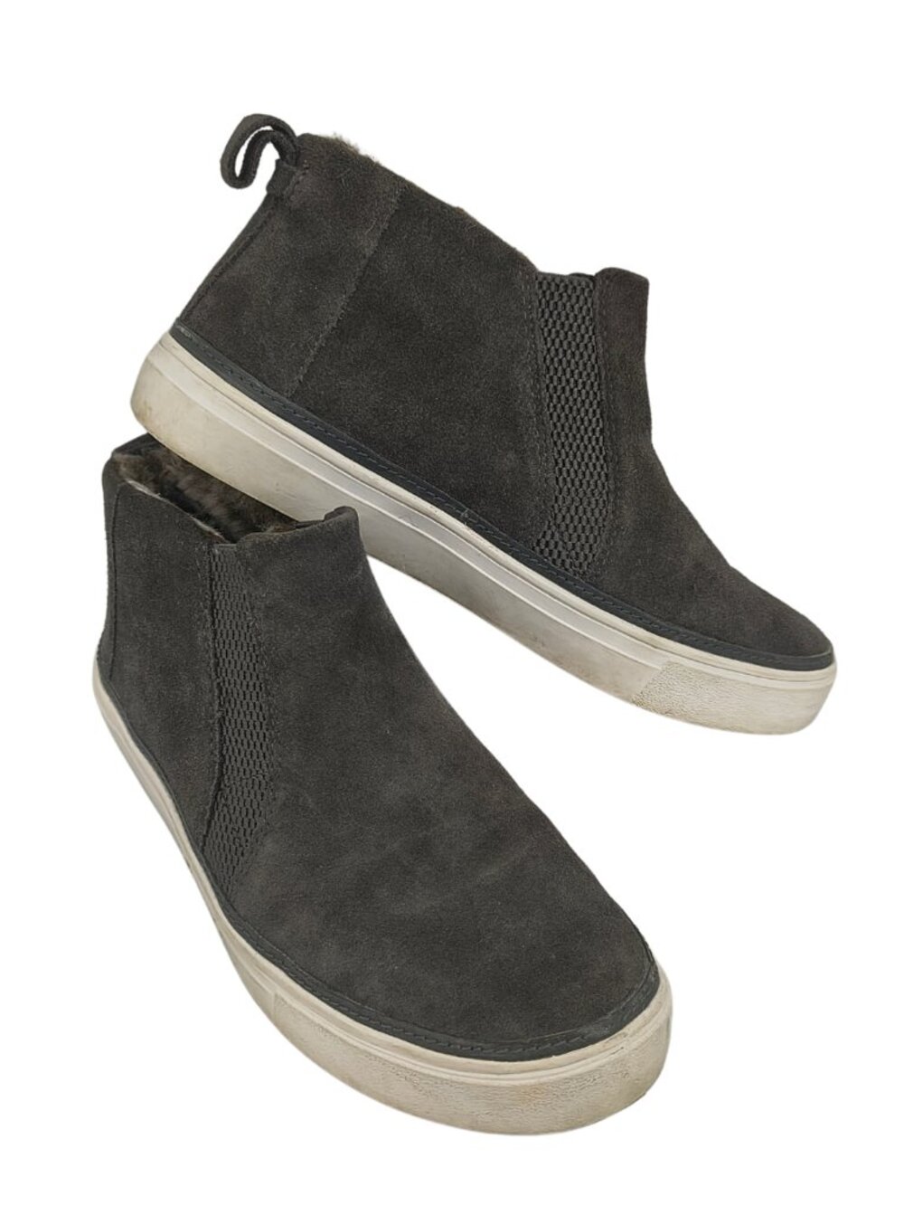Toms Shoes Riley Suede Sneakers Leather Slip On Shoes 7.5 Women
